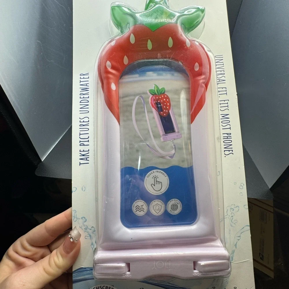 NWT Strawberry Waterproof Phone Pouch